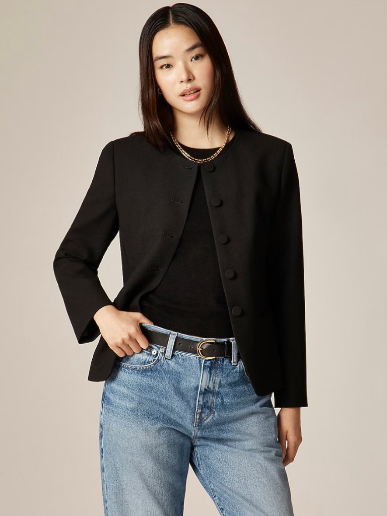 Nwt JCrew Black Lady Jacket Size 00